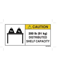 200 LBS Capacity Label (00196749)