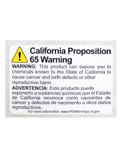 California Proposition 65 Warning Label -  00196806