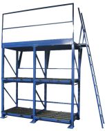 BHS Double Stack System Stands (BS-DS) provide the ideal location to charge, store, and exchange lift truck batteries with convenience and ease.