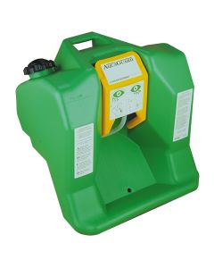 The BHS Portable Eye Wash is a completely self-contained 16 gal (60.6 L) tank system that provides relief in an emergency. 
