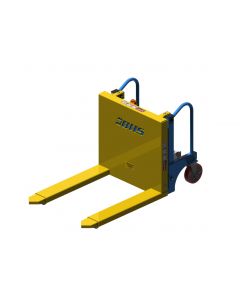 The Manual Mobile Skid Tilter is an ergonomic work-positioning unit that tilts bulk containers toward workers.