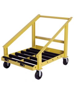 The BHS Roller Transfer Cart is a heavy-duty battery changing cart that allows staff to quickly change out a forklift battery.