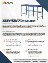 Download product literature on BHS Adjustable Packing Desks